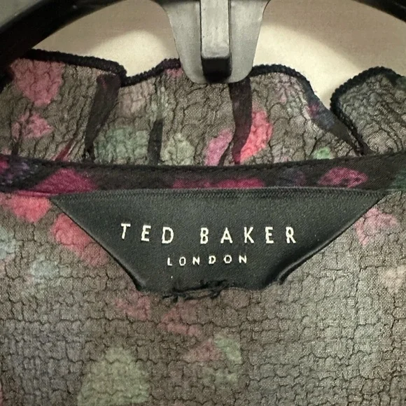 Ted Baker Ellyah Swing Midi Dress Size 10 Butterfly Kaleidoscope Tiered Ethereal - Picture 5 of 8